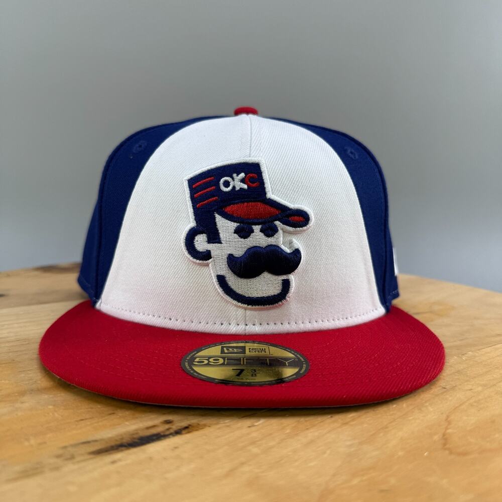 Oklahoma‎ City OKC 89ers 'Abner 89er' New Era 59Fifty 7 3/8 Fitted Cap Hat NEW
